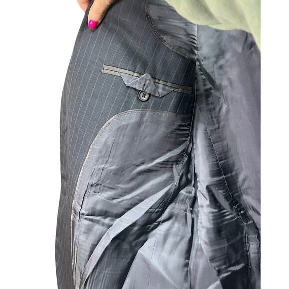 Brooks Brothers 346 Men's Blazer 41R Wool Gray Striped Madison Fit - Picture 8 of 14